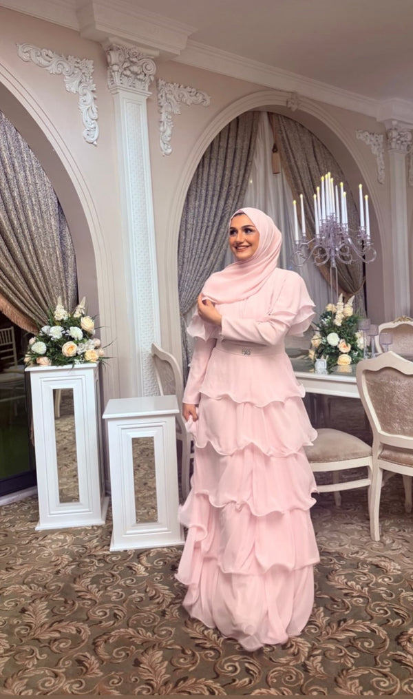 Talia-Elbise-Pelerin-Pembe